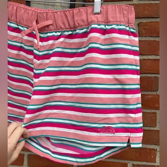 The North Face Pink Striped Class V Shorts - Picture 3 of 6